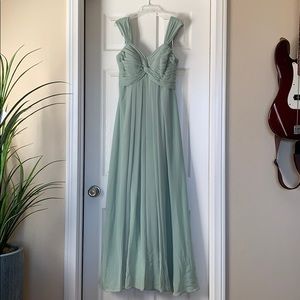Azazie Kaitlynn dress in dusty sage